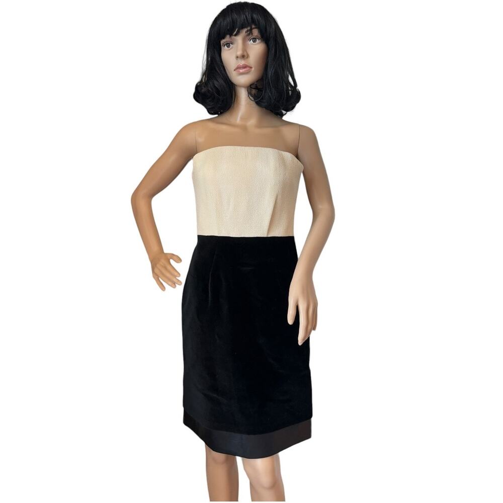 Vintage 2007–2010 Commuun Velvet & Leather Strapless Bustier Dress XS